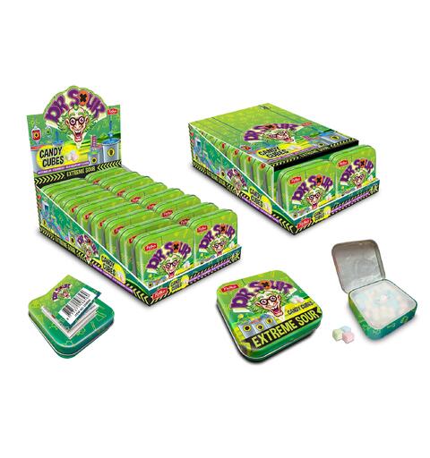 Dr. Sour - Sour Cubes (tin box) - 16 pcs./display