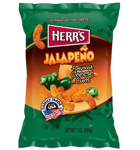 HERR&#39;S JALAPENO POPPERS CHEESE CURLS 1X12 198,38 G