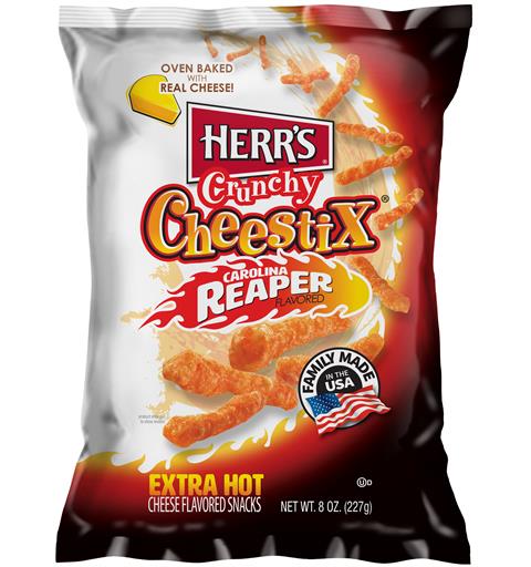 Herr&#39;s Carolina reaper crunchy cheese sticks 1x8 226,72 G