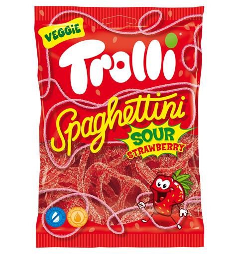 Trolli Spaghettini Strawberry sour 30 x 100 G