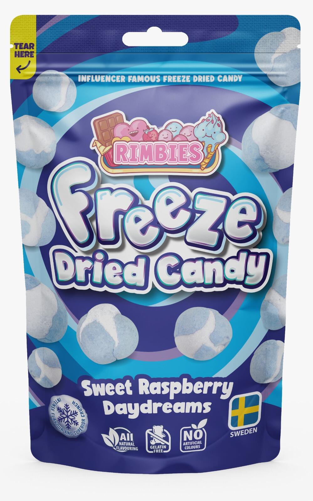 Freeze Dried Candy Sweet Raspberry 80g | Rimbies | Fri frakt over 500,-