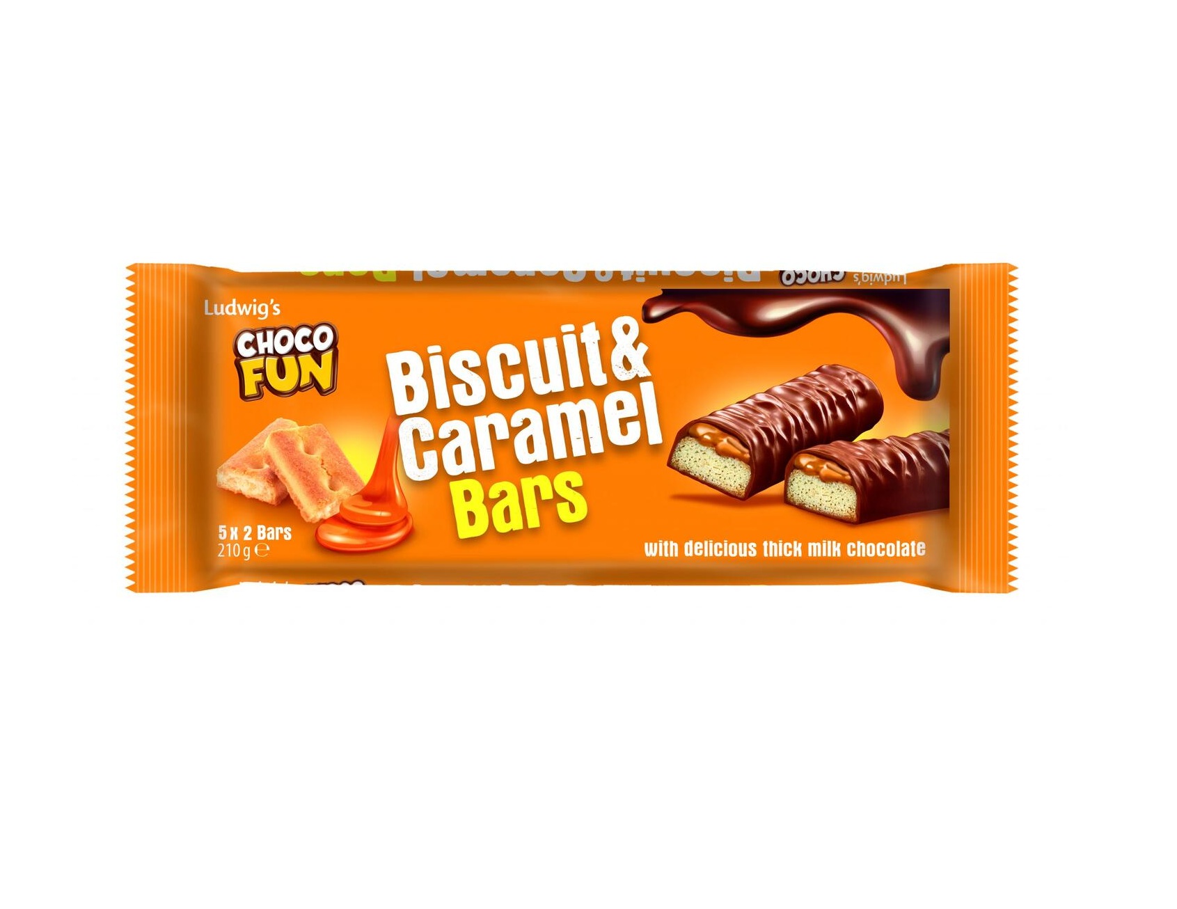 Choco Fun Biscuits & Caramel 210g | | Fri frakt over 500,-