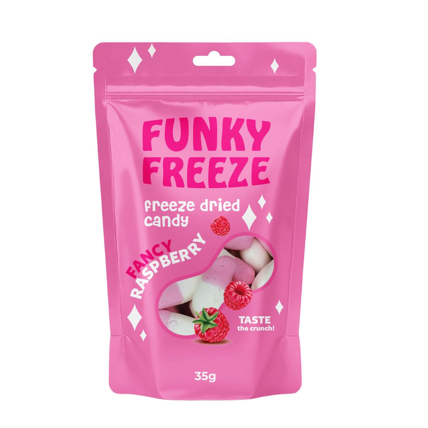 Fancy Crackers Raspberry Funky Freeze Fancy Raspberry 35g | Godtesjuk | Fri frakt over 500,-