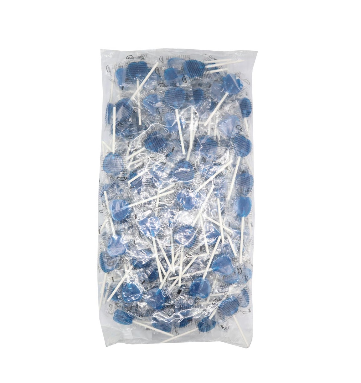 Blue Raspberry Heart Lollipop 200stk | | Fri frakt over 500,-